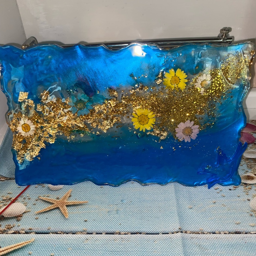 Handmade Glitter Resin Tray Handcrafted